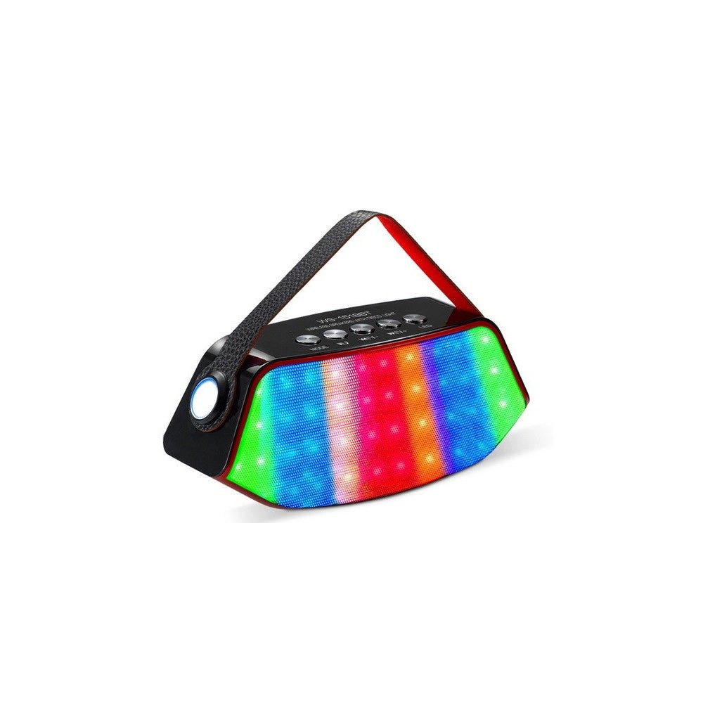 Trade Shop - Cassa Speaker Bluetooth Portatile Led Usb Vivavoce Radio Fm Smartphone Ws1518bt -