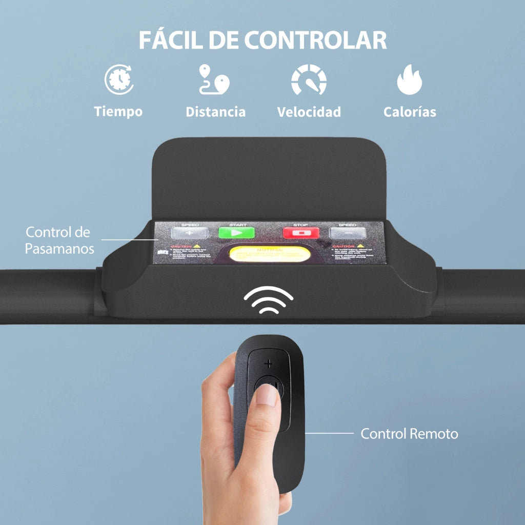 Tapis Roulant Pieghevole 2,5 HP ¨C Minimal ¨C Nero, LED, Telecomando, 10 km/h