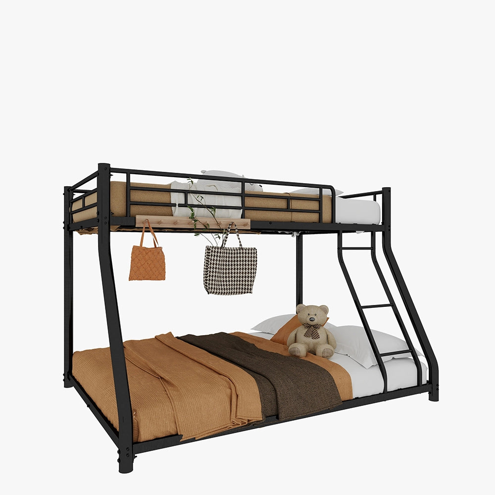 Letto metallico Twin Over Full - Xylo - con scala e parapetti, silenzioso