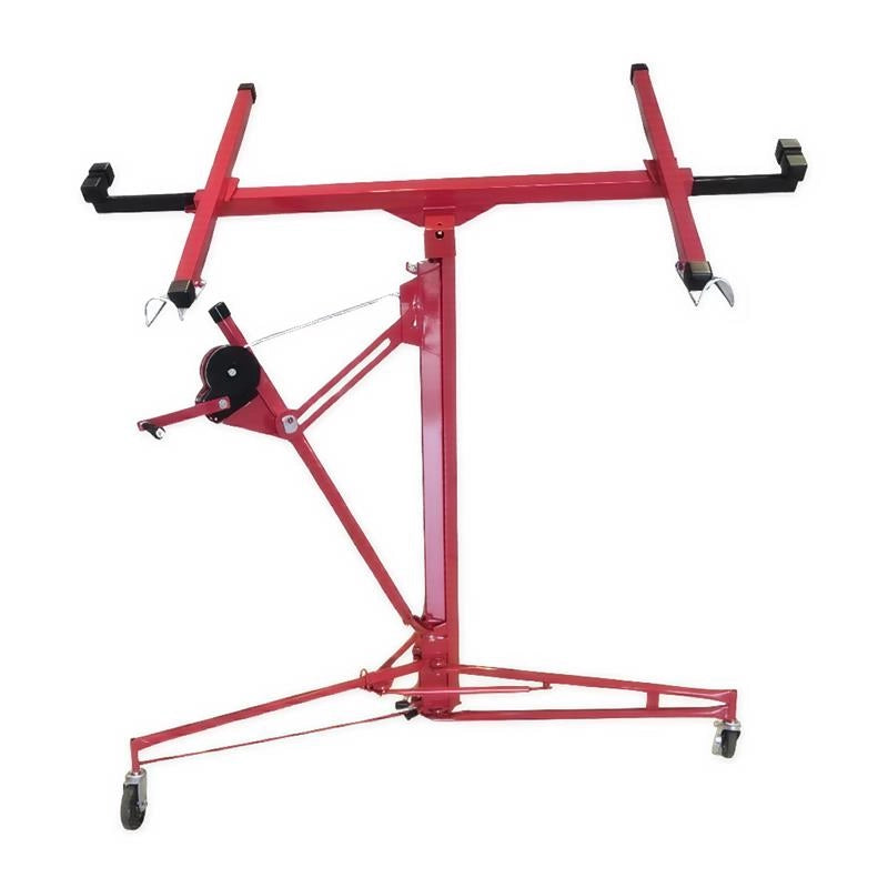 Sollevatore Per Pannelli Professionale Alzalastre Per Cartongesso Con Certificato CE Portata Di 68 Kg Regolabile In Altezza Pieghevole Alzapannelli XXL 140 - 350 cm Rosso