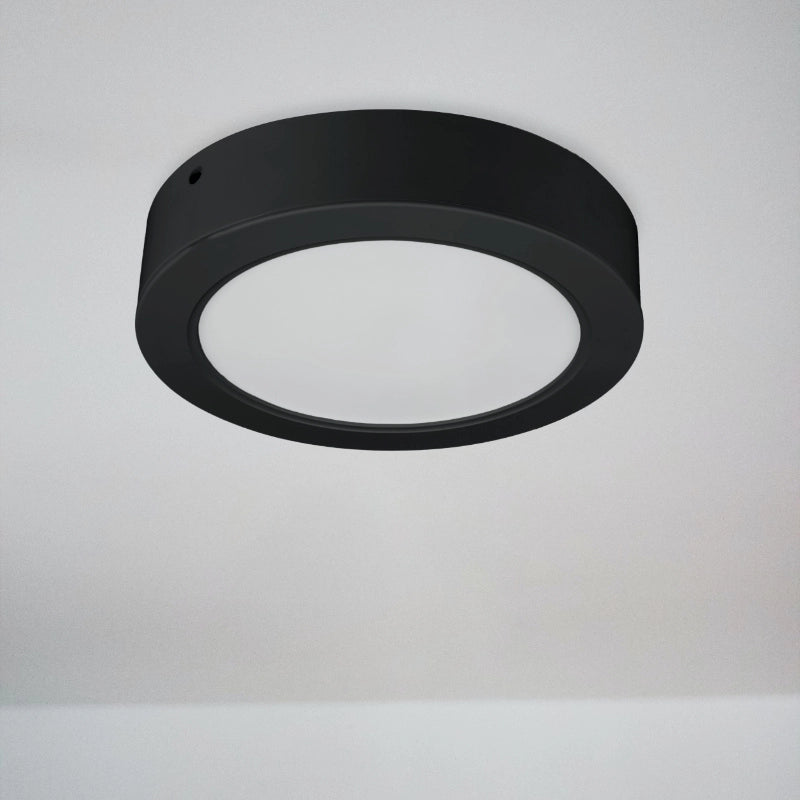 Plafoniera LED 18W 2in1 tonda nera IP54 DPM 3000-6000K
