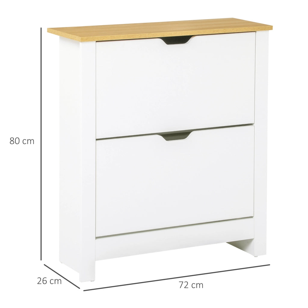 Scarpiera con cassetti e ripiani ¨C zephmum ¨C bianco 72x26x80 cm