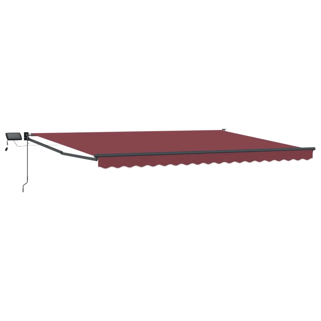 Tenda retrattile manuale con LED Borgogna e Antracite 4 × 3 m 3419460