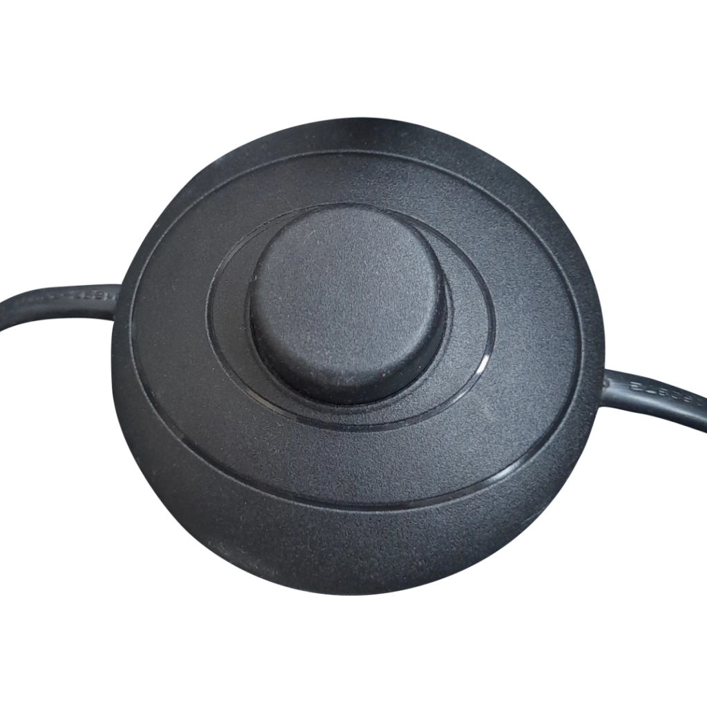 Lampada da terra treppiede nera Polux paralume E27 20W