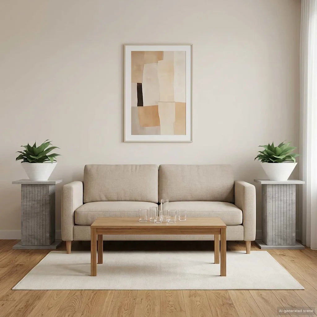 Supporto per piante 2 pcs Grigio Cemento 30,5 x 30 x 43 cm 899805
