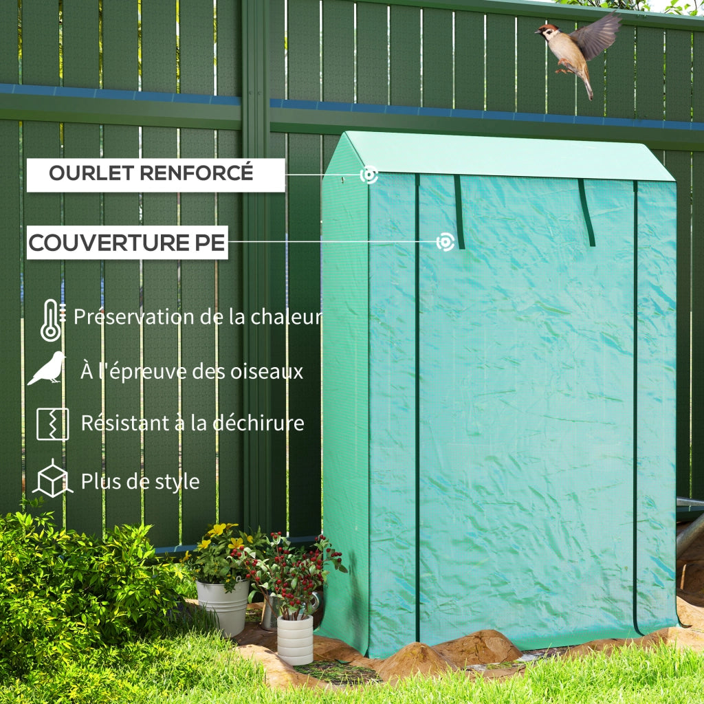 Serra da Giardino con Ripiani 3 Livelli ¨C Minimal ¨C Verde 100x40x150 cm