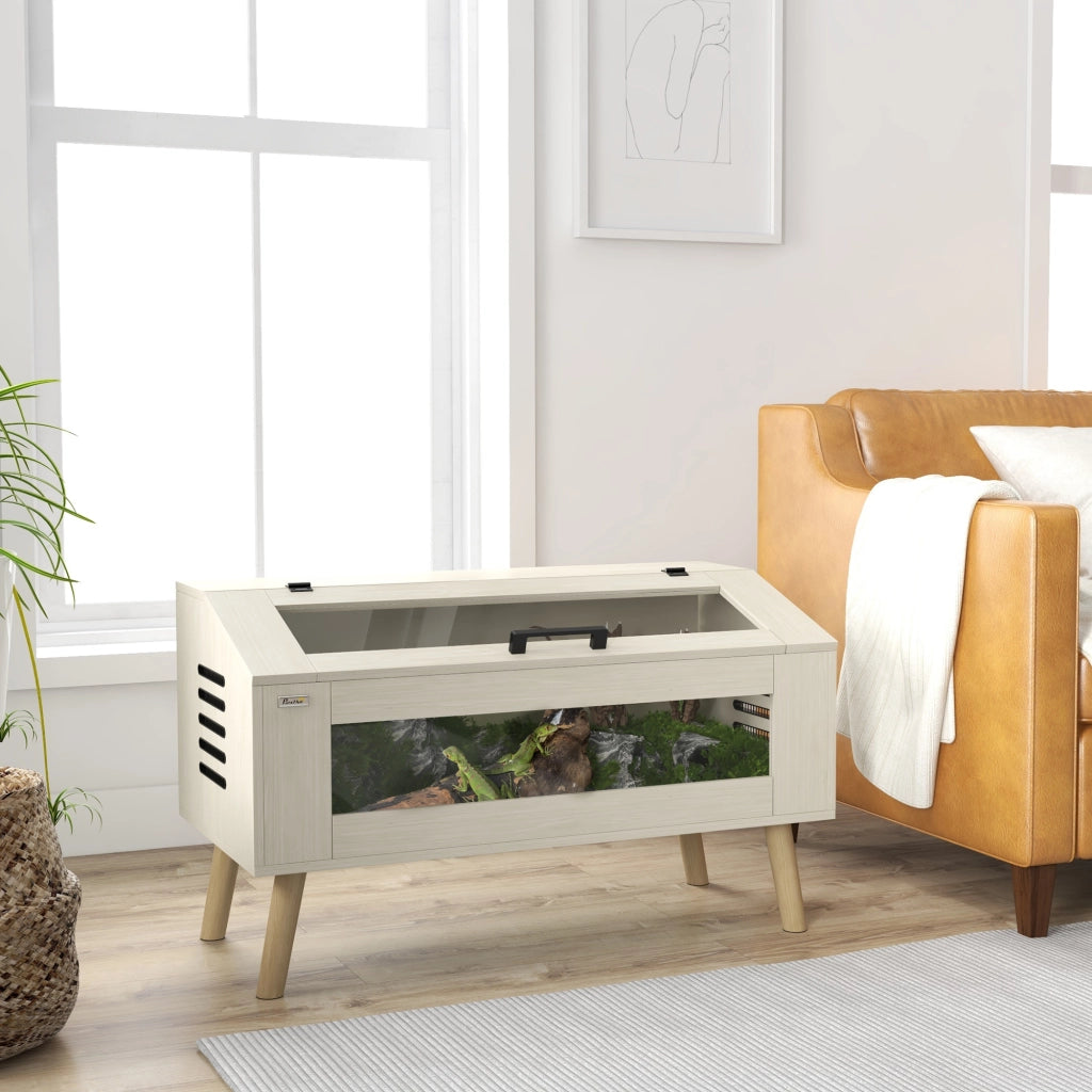 Terrario per Rettili ¨C Minimal ¨C 100x50x60 cm, Finestre in Vetro Temperato