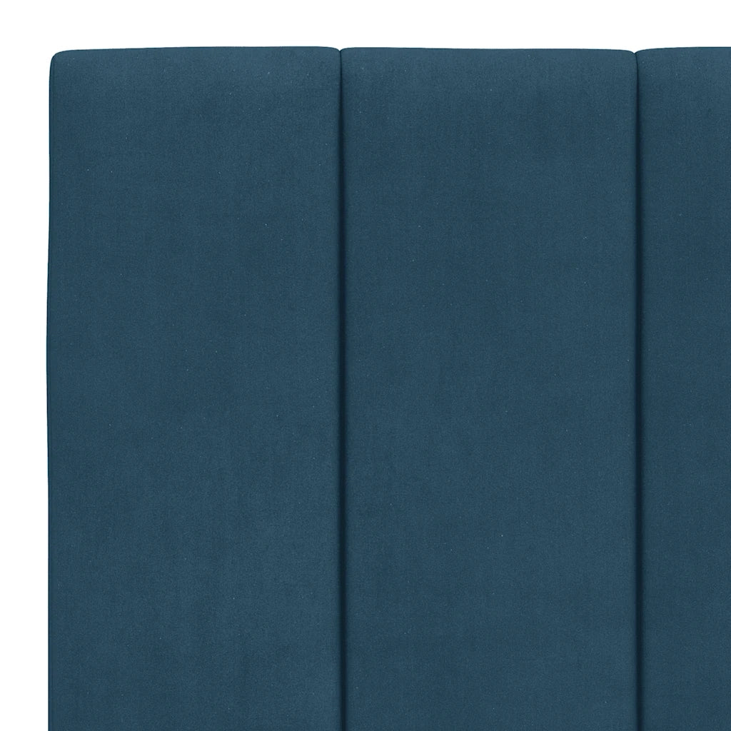 Letto con Materasso Hanko Blu 180x200 cm in Velluto