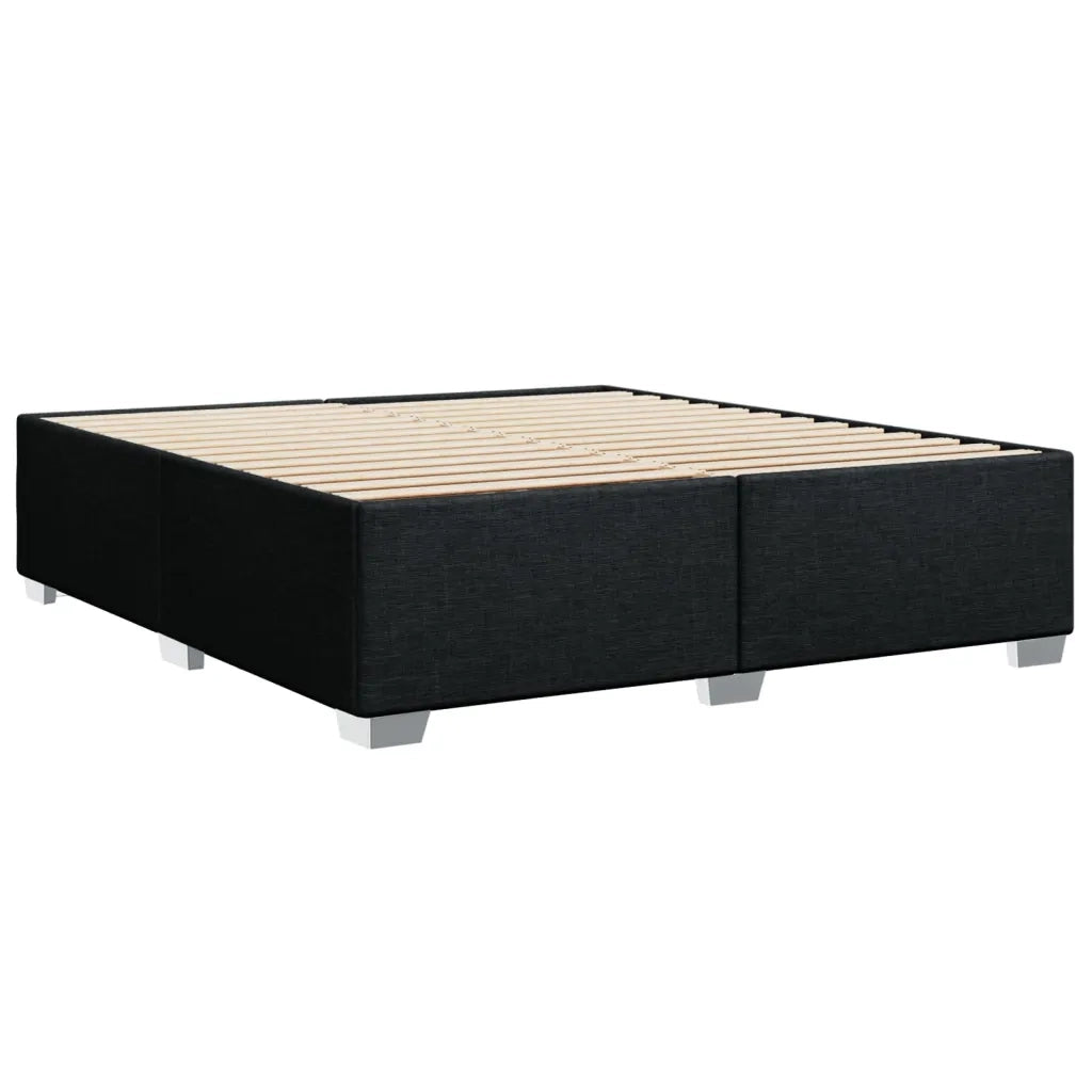 Giroletto senza Materasso Nero 200x200 cm in Tessuto 3284501