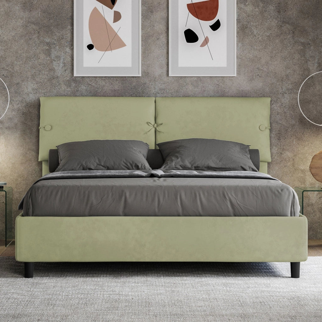 Letto Matrimoniale 160x210 cm Senza Rete Sleeper Tè verde