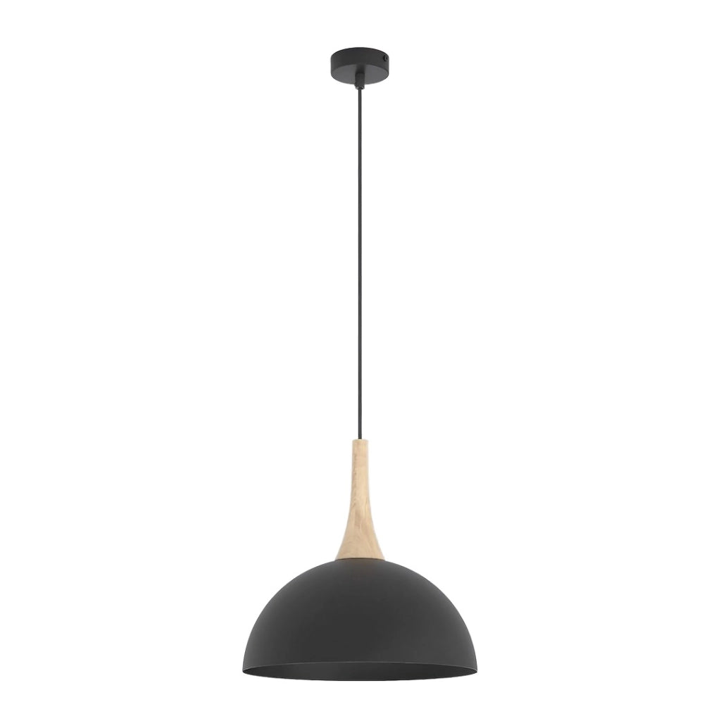Lampada sospensione NAUTICA nera legno 1xGX53 Emibig