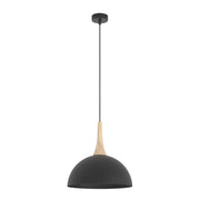Lampada sospensione NAUTICA nera legno 1xGX53 Emibig