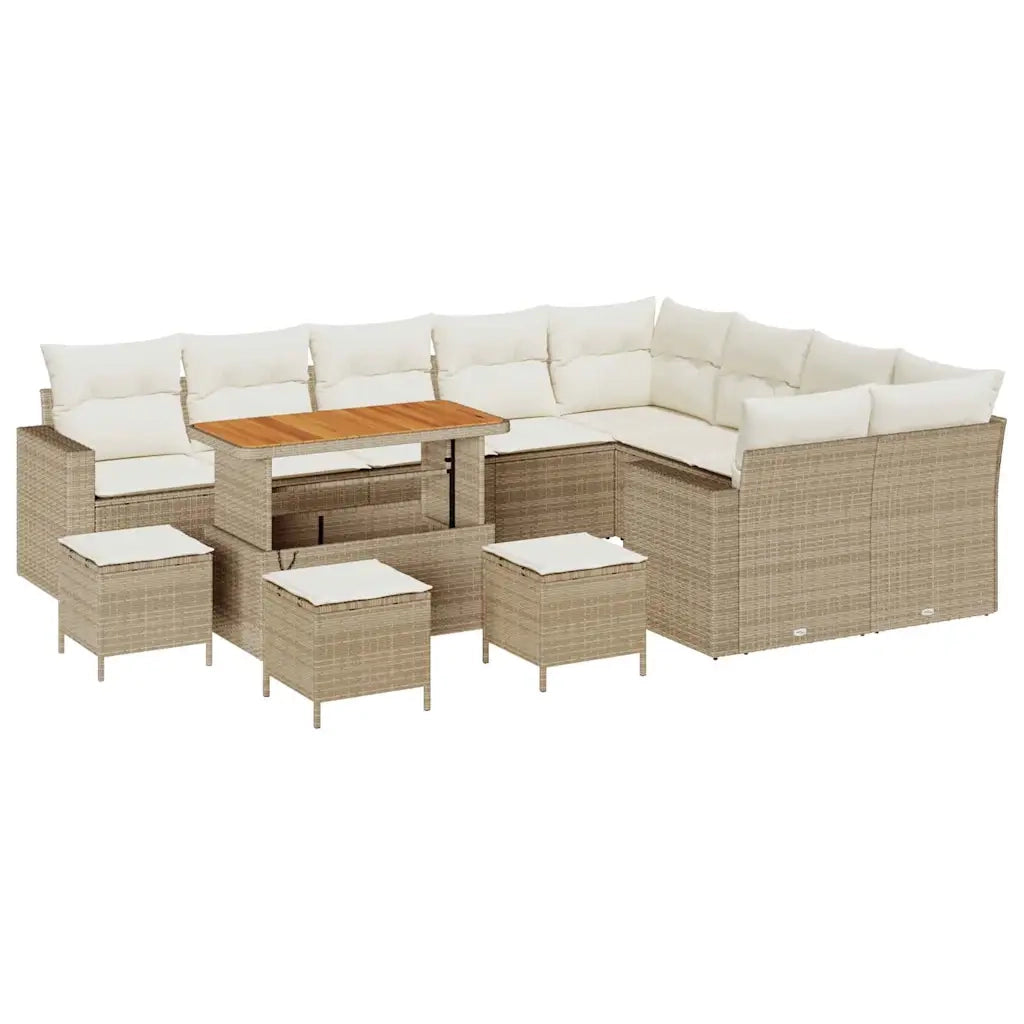 Set Divano da Giardino 13 pcs Beige polyrattan 3361661