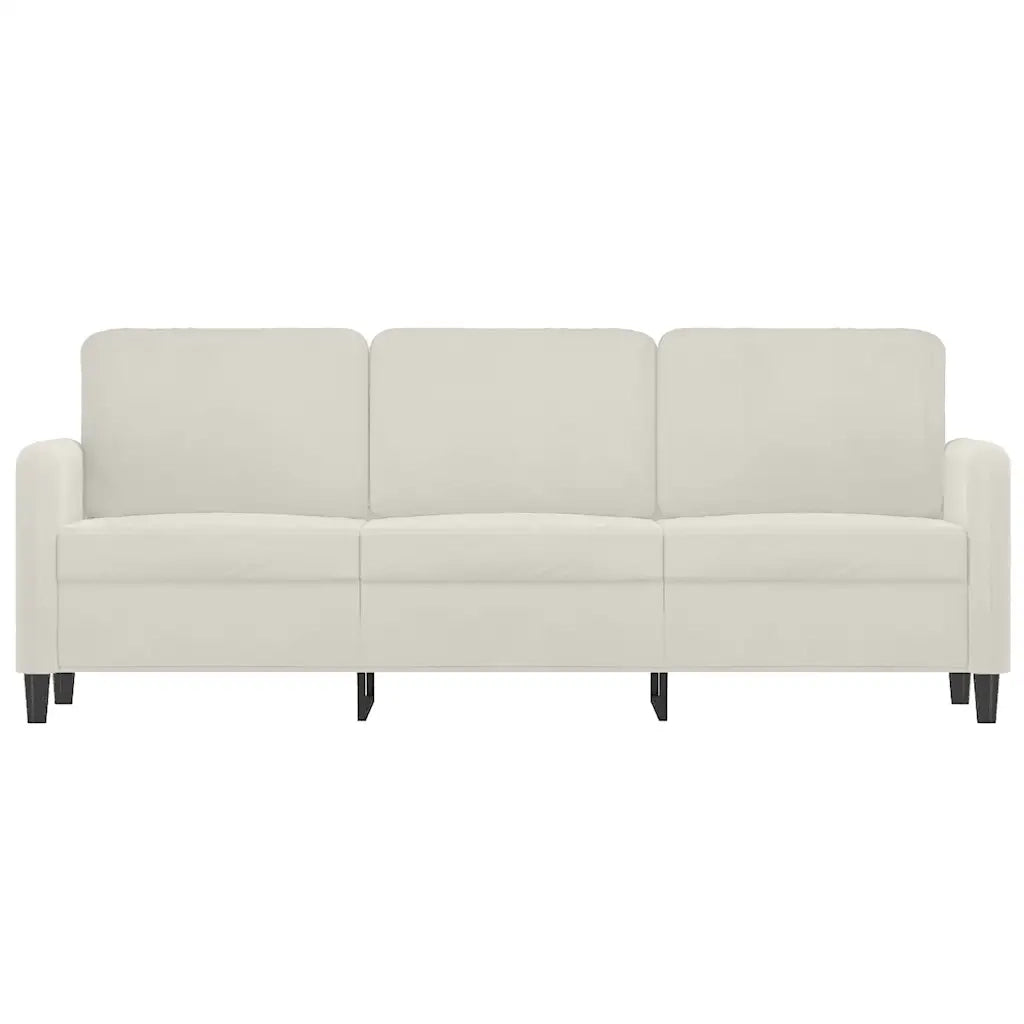 Divano a 3 Posti Crema 180 cm in Velluto 359460