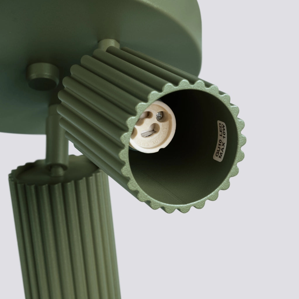 Lampada da soffitto KARBON 3P verde oliva
