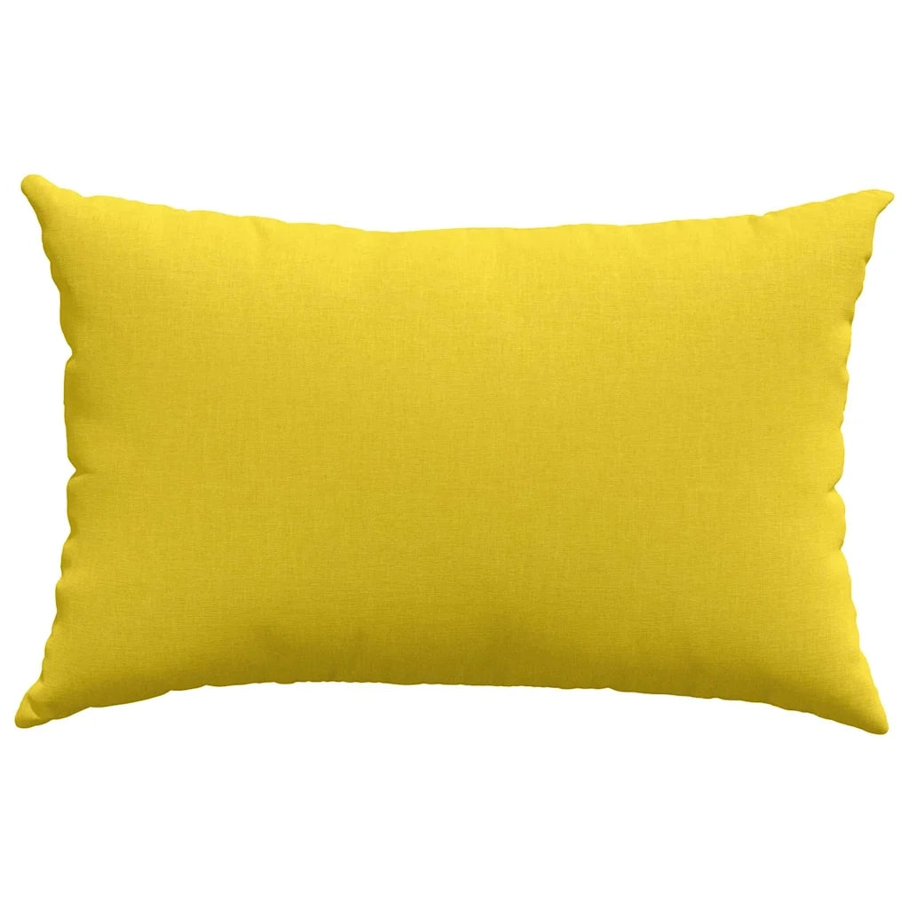 Cuscini da Divano 2 pz-Set di 2 Cuscini per Sofa Giallo Chiaro 60 x 40 cm Tessuto