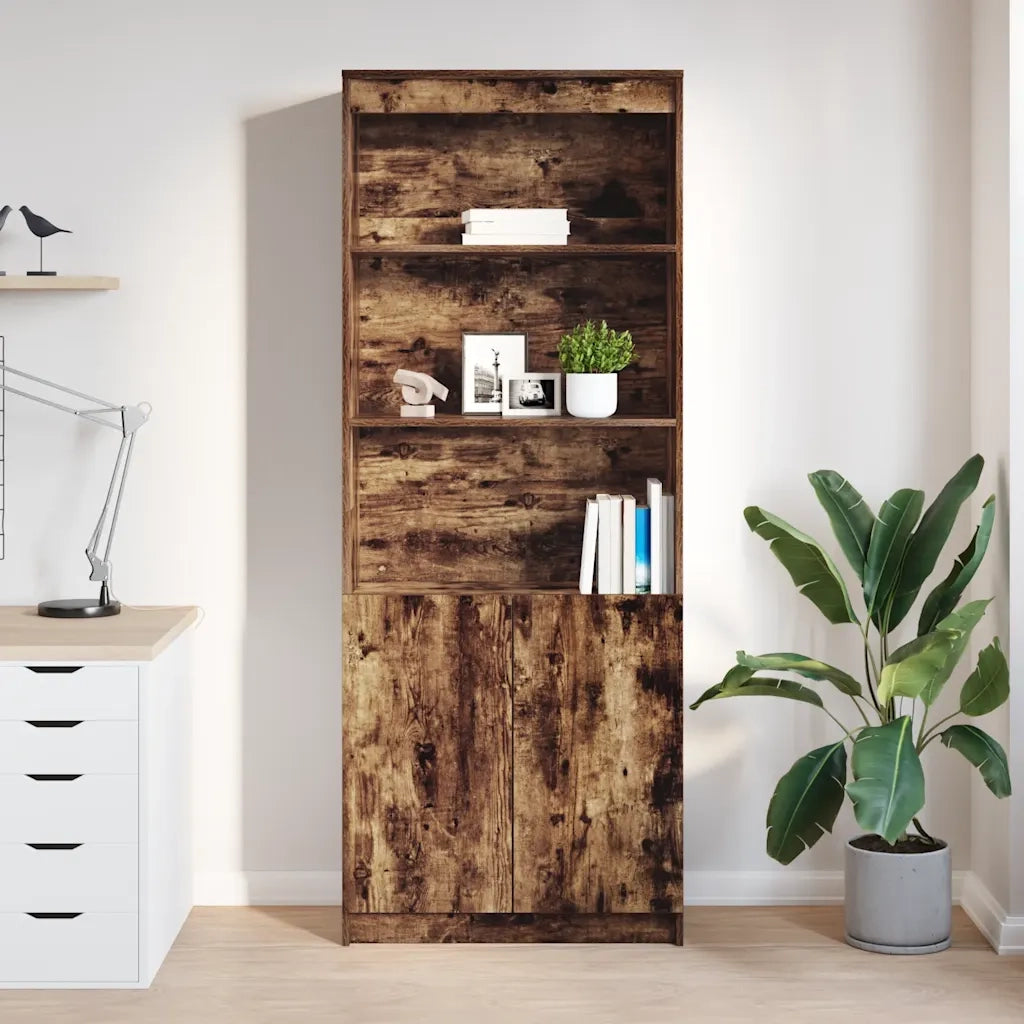 Credenza Rovere Fumo 70x35x180 cm in Legno Multistrato 3328475