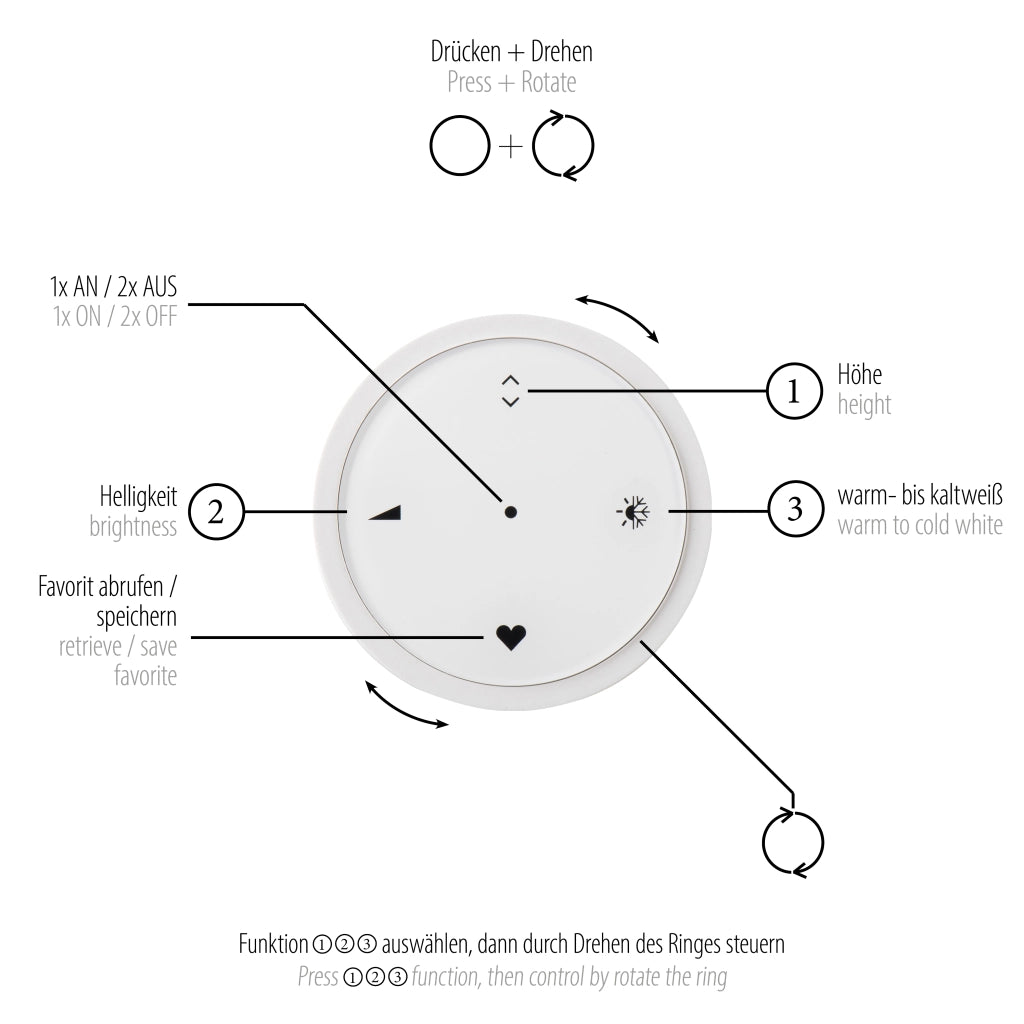 Lampada sospesa ring moderna bronzo Ø50 LED 20W Neuhaus