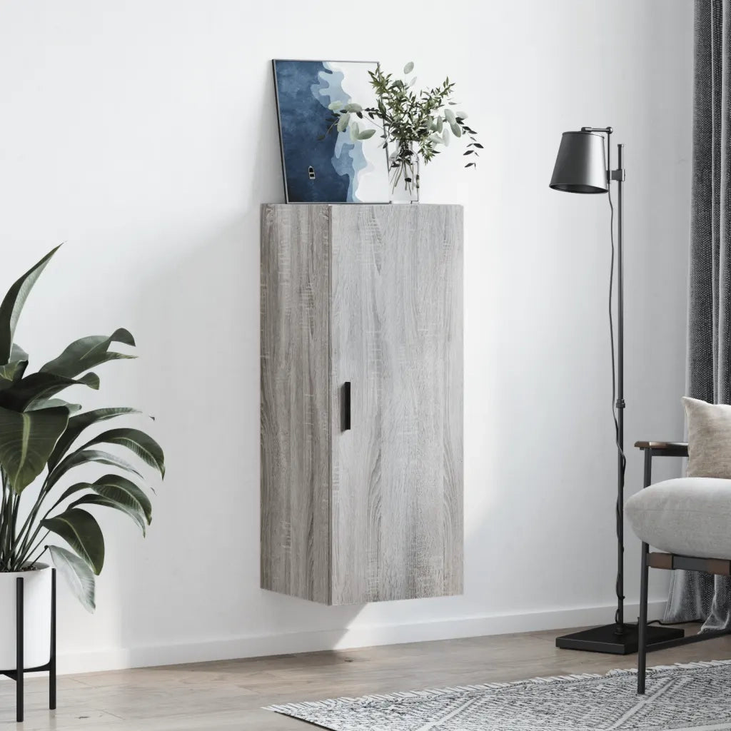 Mobile a Parete Grigio Sonoma 34,5x34x90 cm 828874