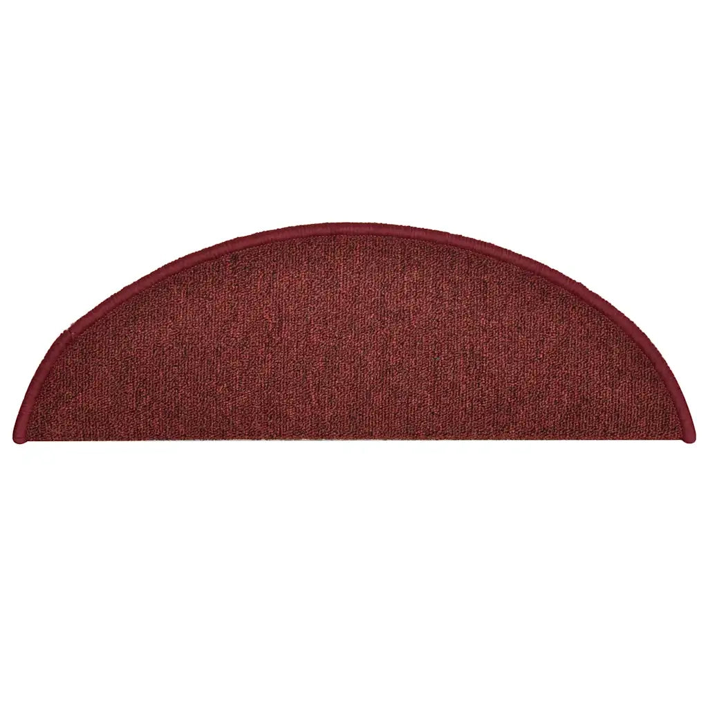Tappetini per scale 30 pz 56x17x3 cm Bordeaux semicircolari 3365747