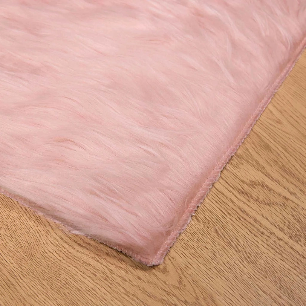 Tappeto in finta TAFALLA | Tappeto del soggiorno Rosa 200 x 280 cm Poliestere