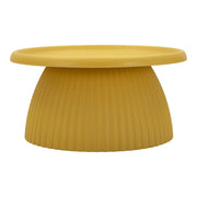 Tavolino VKH1102, Giallo, Plastica, 70x70x35 cm