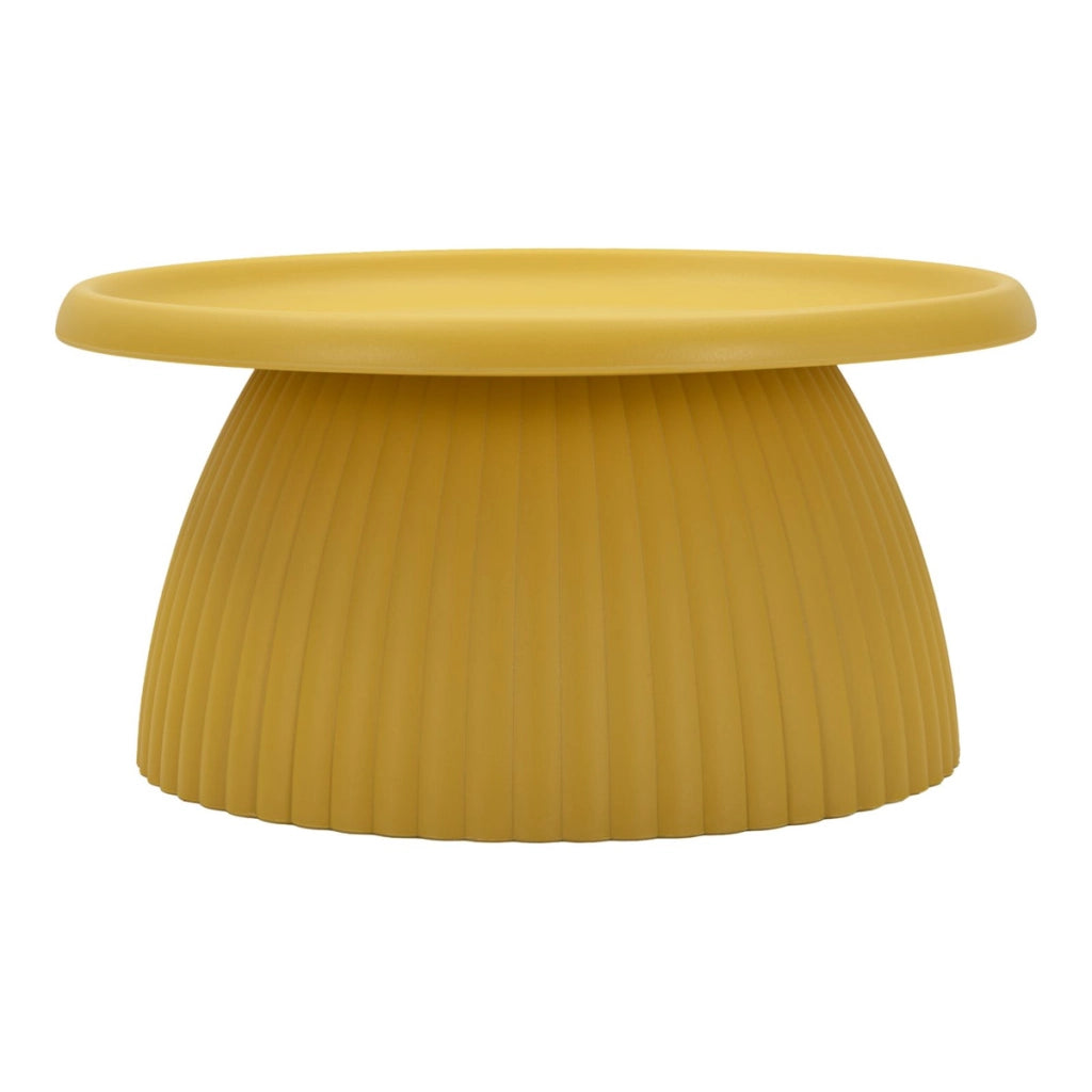 Tavolino VKH1102, Giallo, Plastica, 70x70x35 cm
