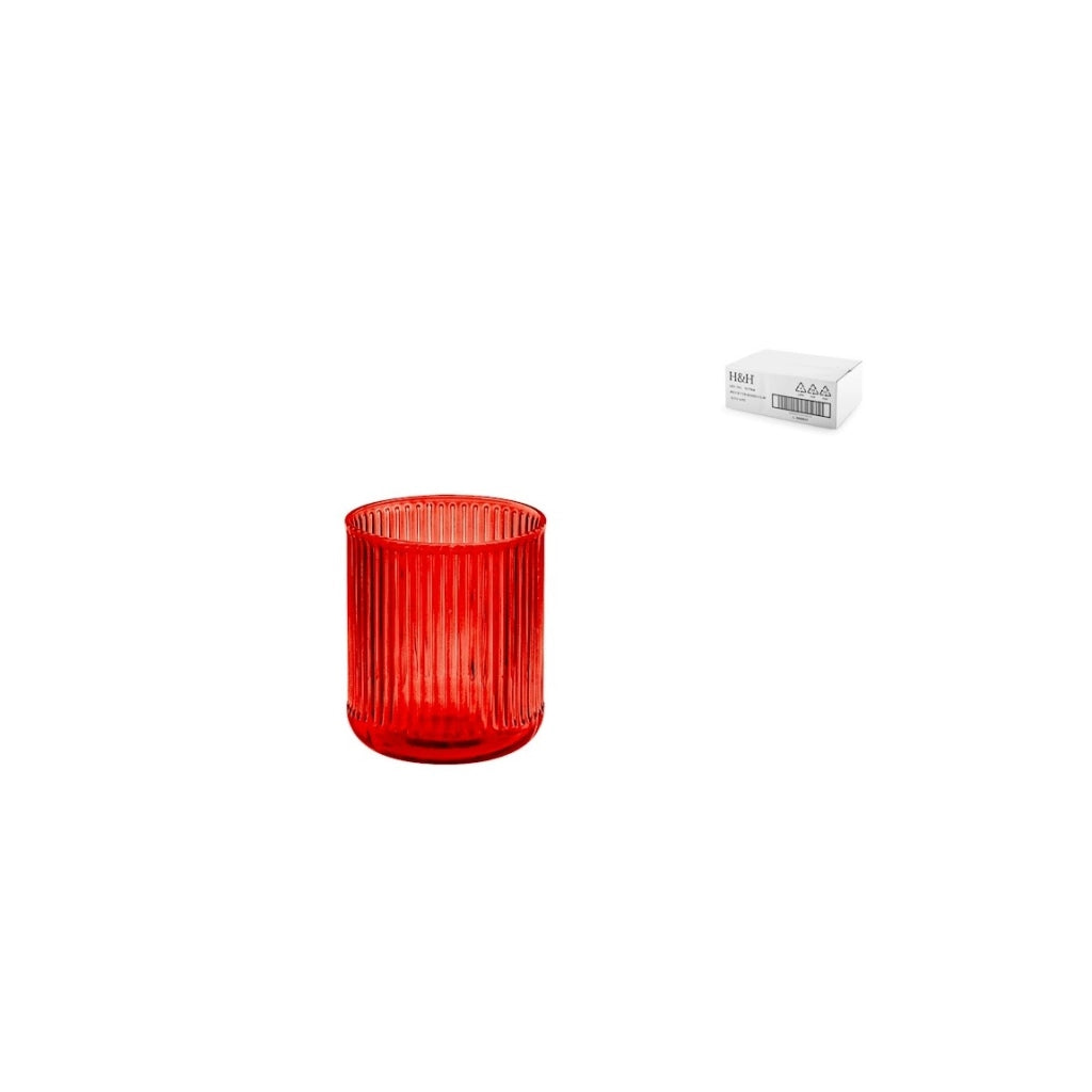 Bicchiere vetro venus rosso cl40