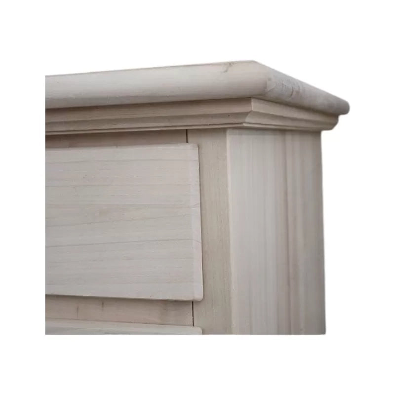 cassettiera classica 5 cassetti legno grezzo 117x51x101 (466) - Mobili 2G