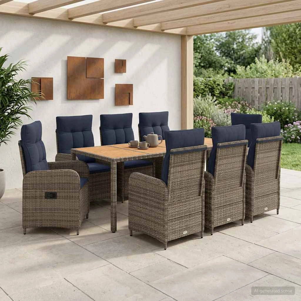 Set da pranzo per esterni 9 pz 3422291