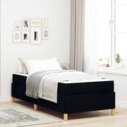 Struttura del letto con materasso Nero 80 x 200 cm Tessuto
