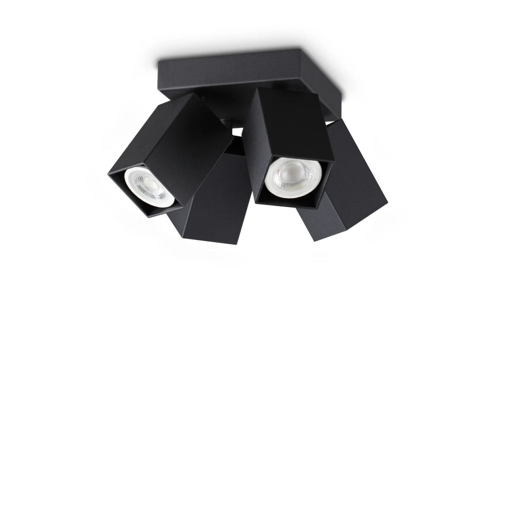 Plafoniera Dynamite 4 Luci Gu10 Nero