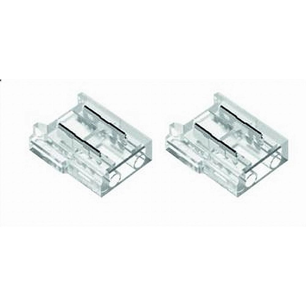 Trade Shop - Kit 10pz Connettore Trasparente Lineare Striscia Led Monocolore 2pin 10mm Cn10-d -