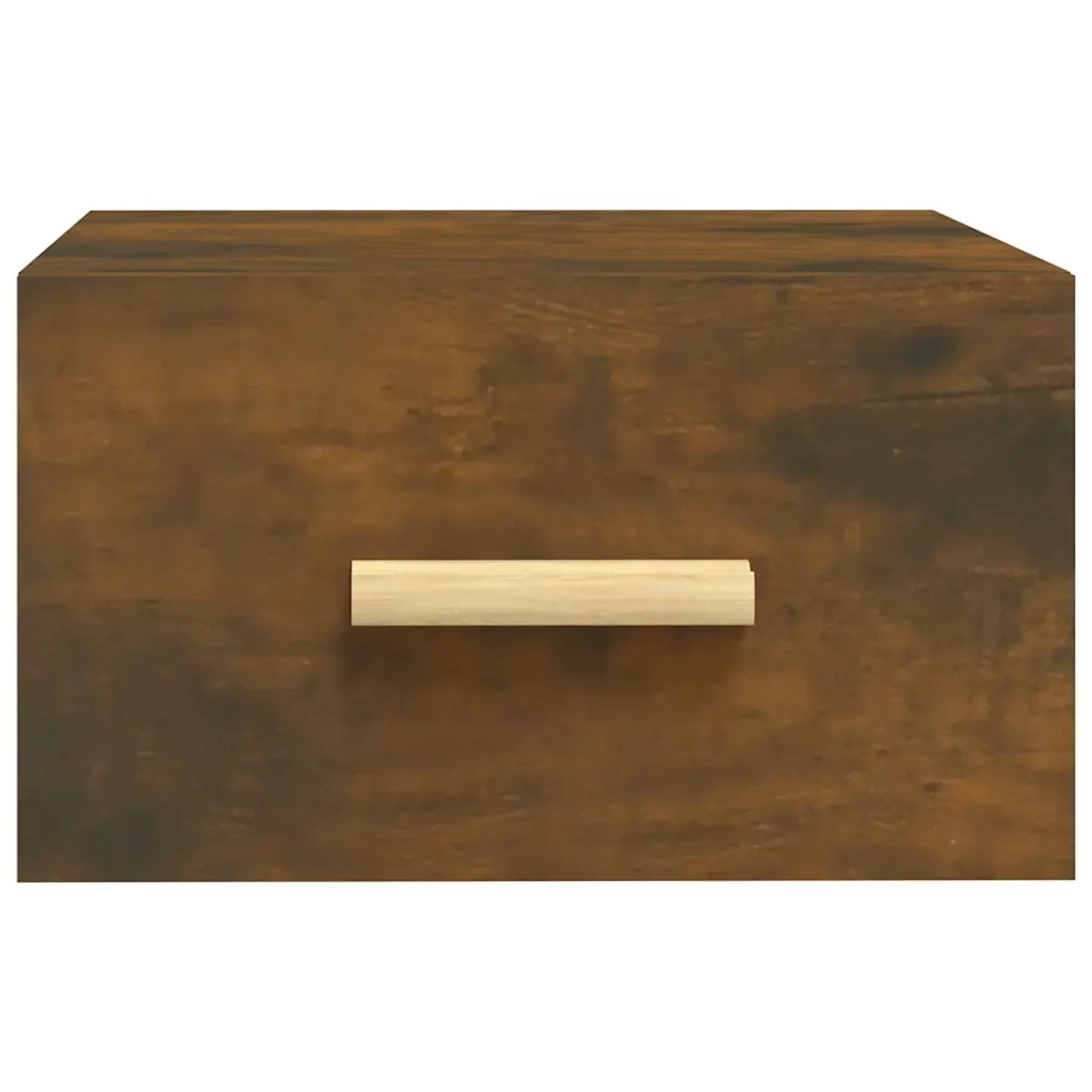 Comodino a Muro Rovere Fumo 35x35x20 cm 817573