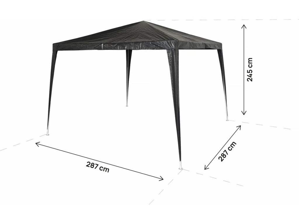 Pergolato da giardino "Natacha 3" - 3 x 3 m - Grigio