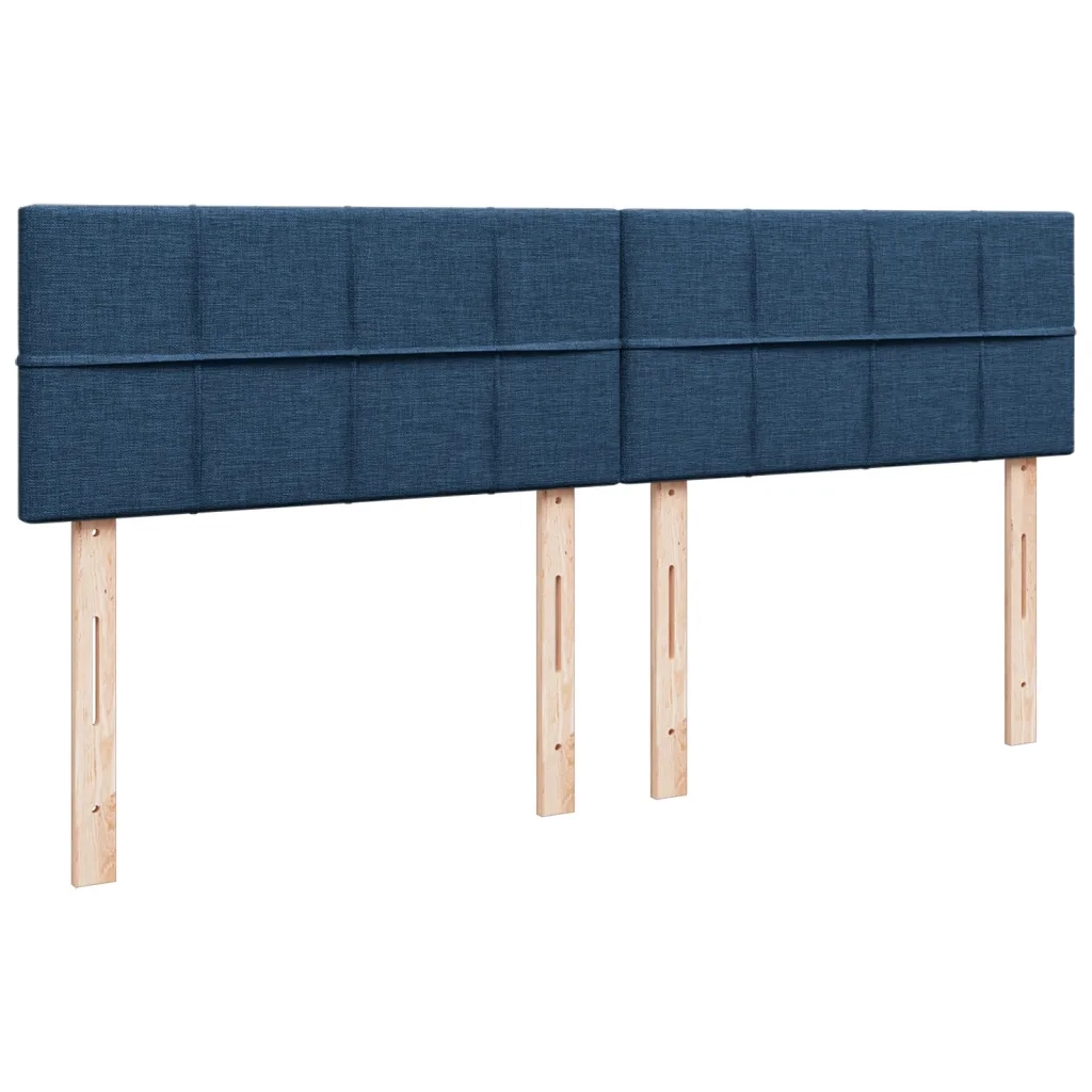 Giroletto a Molle con Materasso Blu 200x200 cm in Tessuto