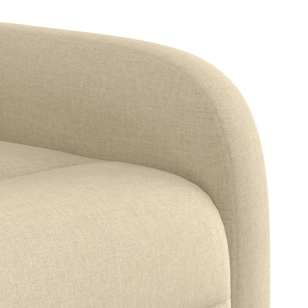 Poltrona | Sedia Relax Reclinabile in Tessuto Crema