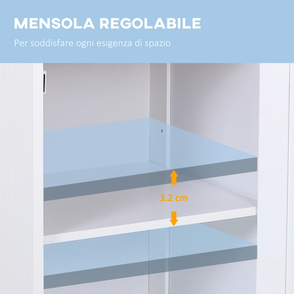 Mobiletto Bagno con 2 Cassetti ¨C zephmum ¨C Bianco 43x34x77 cm
