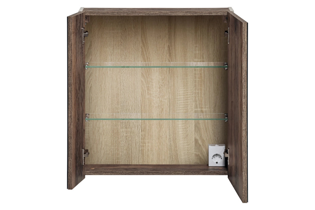Mobile con specchio 60 cm 2 ante Santa Fe Taupe 60 x 65 x 17 cm