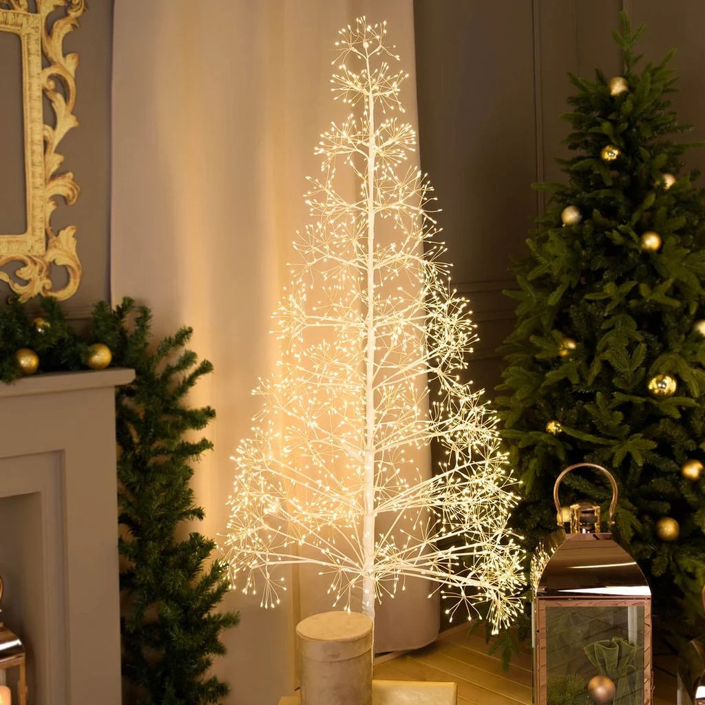 Albero Bianco con microled bianco caldo, uso interno - 2.1 METRI