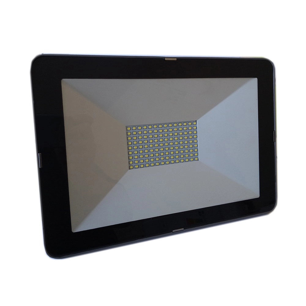 Trade Shop - Faro Faretto Led Flood Light 100w Ip66 Bianco Naturale Slim Led Smd 100 Watt -