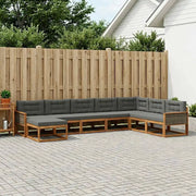 Set di divani da esterno con cuscino 8 pcs Naturale e Antracite 3382800