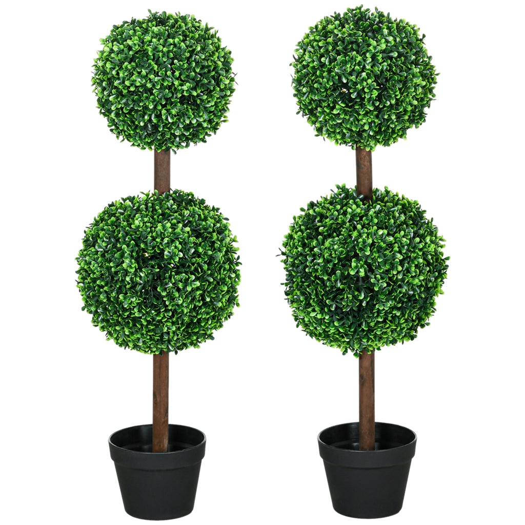 Albero di bosso artificiale ¨C Minimal ¨C 2 pezzi, 90 cm, verde
