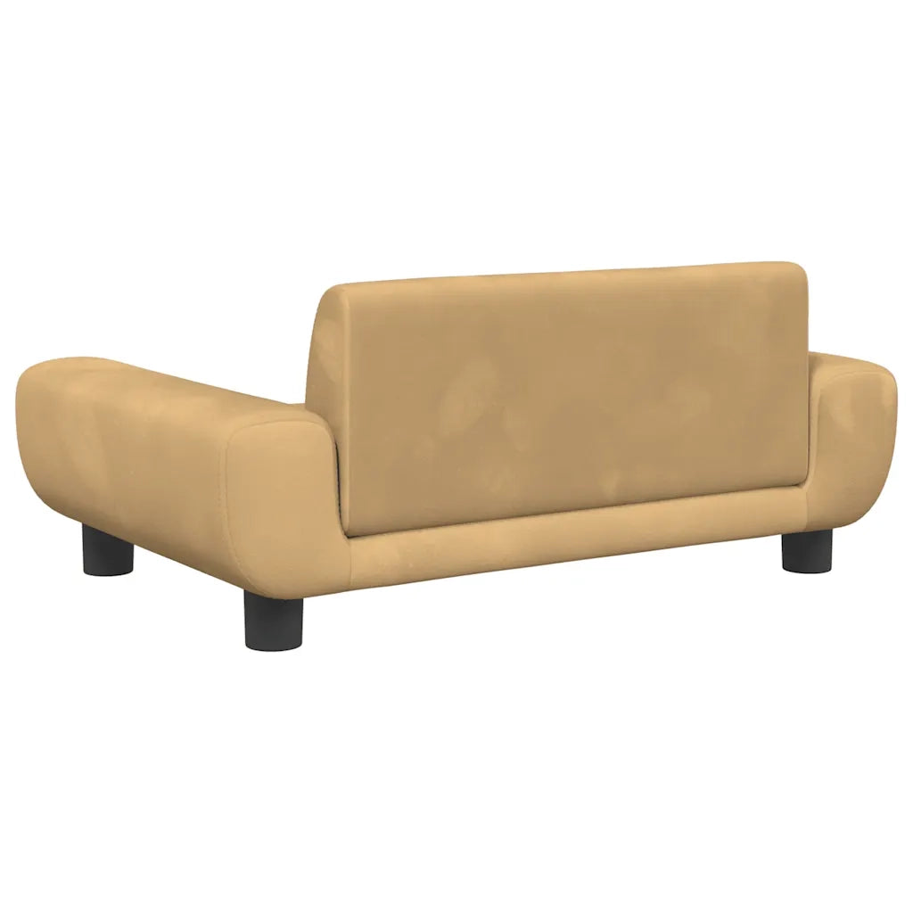 Lettino per Cani Marrone 70x45x33 cm in Velluto 171993