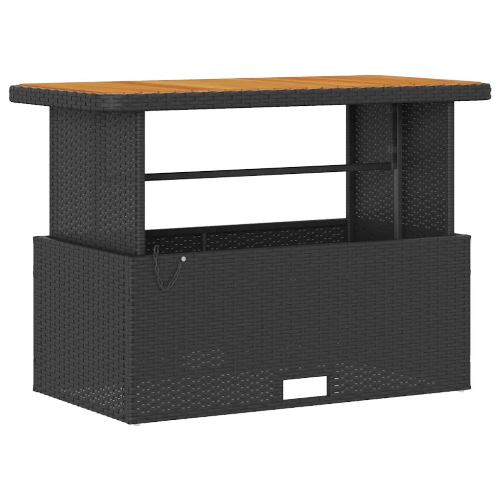 Set da Pranzo per Giardino Nero polyrattan 42007921