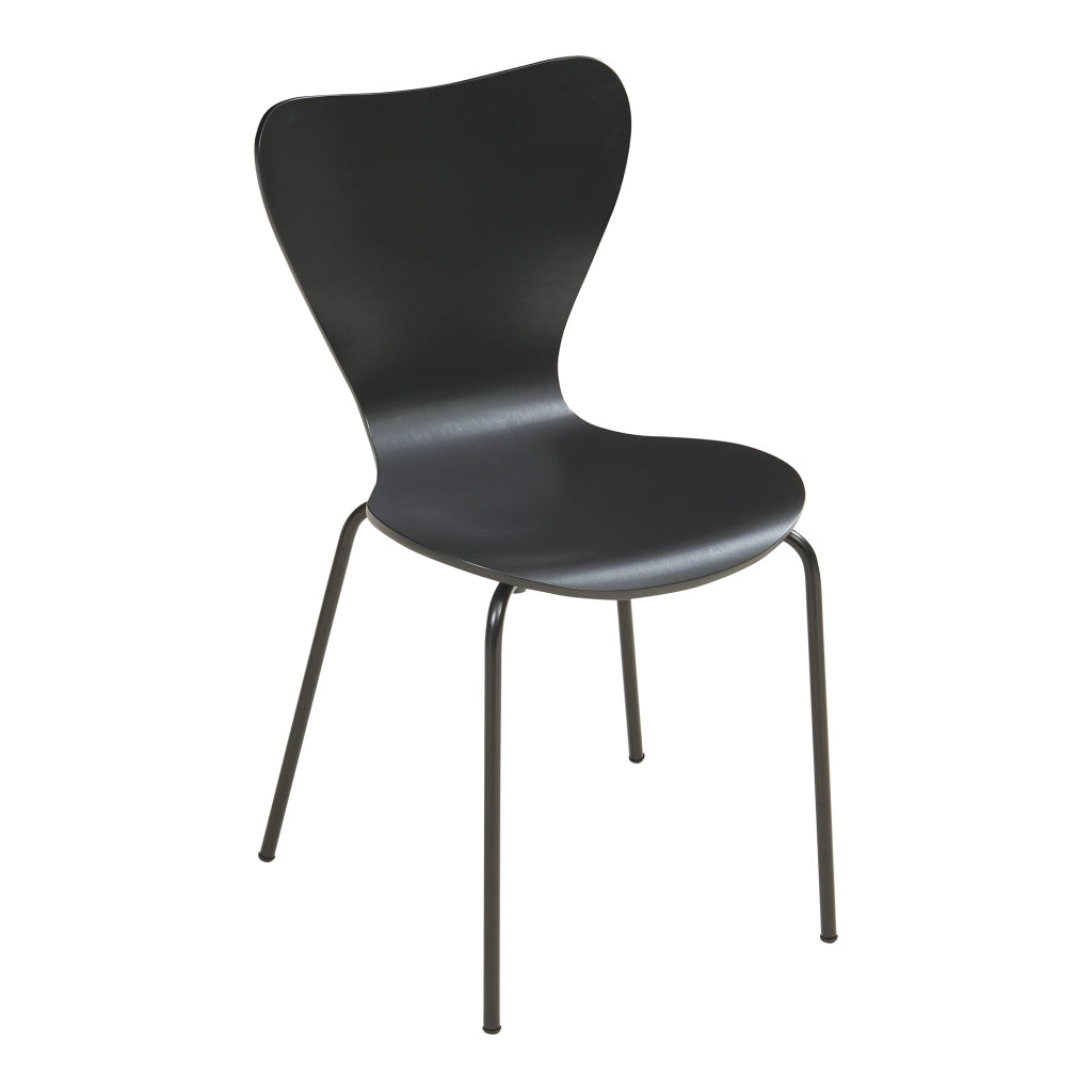 Set di 4 Sedie da Sala Essunga Impilabili - Nero [en.casa]