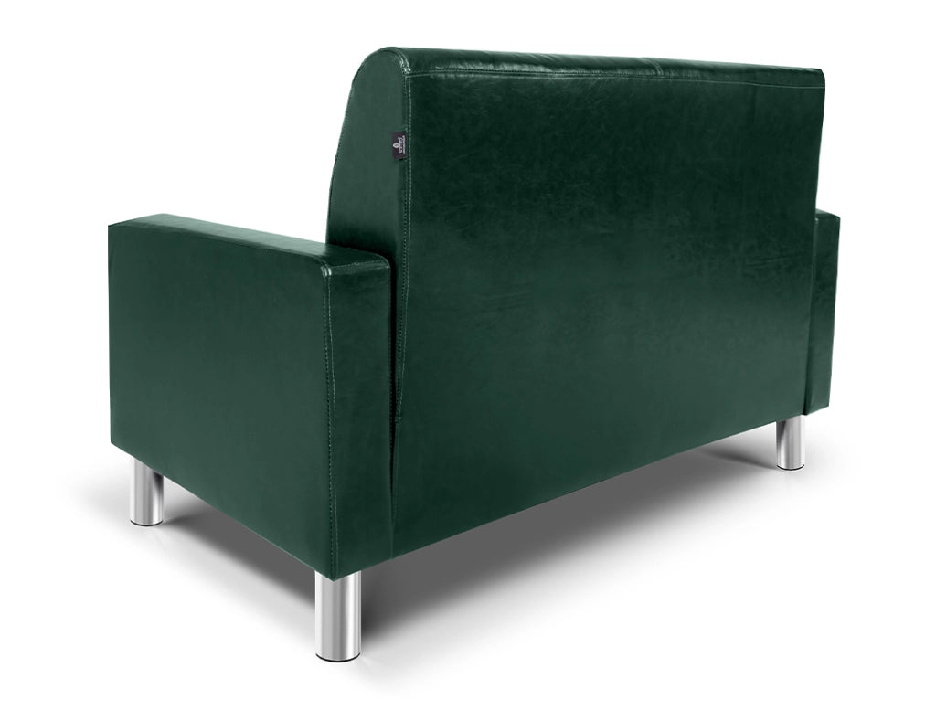 Divano 2 posti in ecopelle verde abete - Charlie DI-CHA38PU