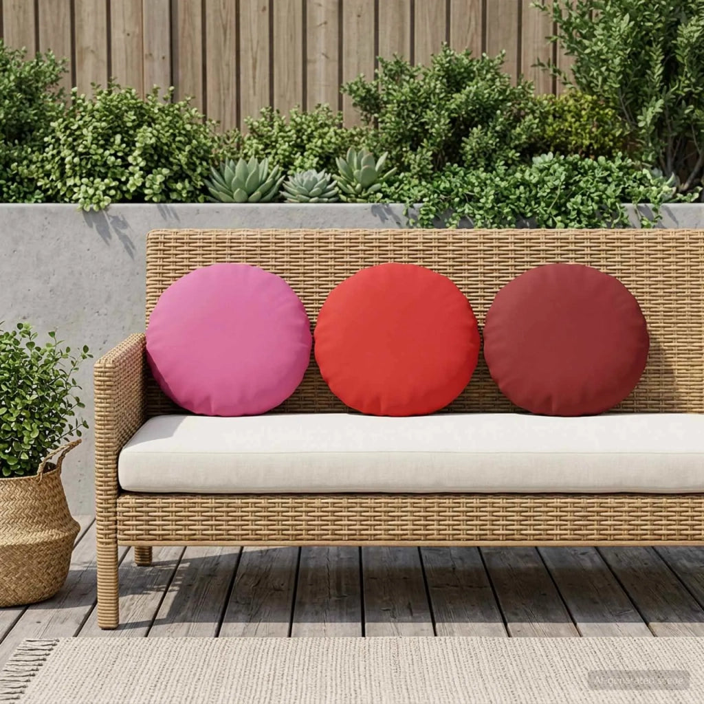 Federa 2 pcs HEERLEN Rosso Vino Ø 40 cm Poliestere 922371