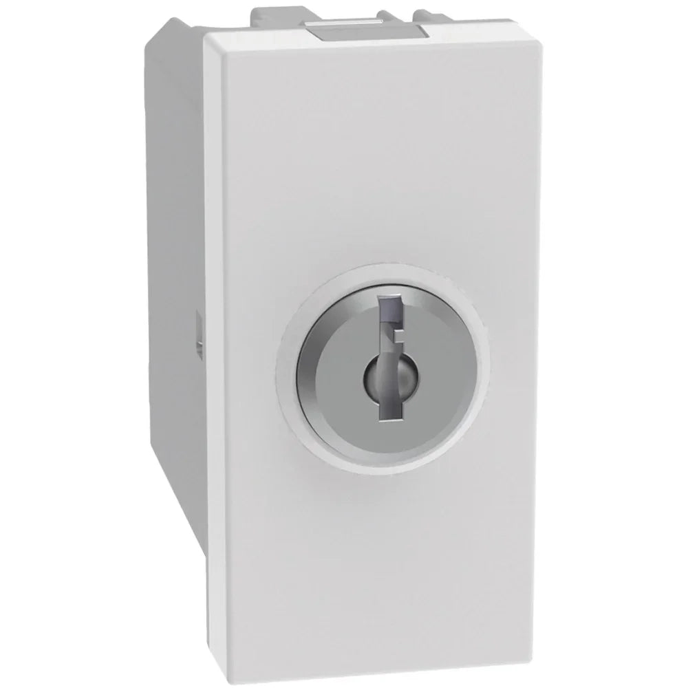 Deviatore a chiave Bticino MatixGO 2P 10AX 1 modulo bianco JW4022