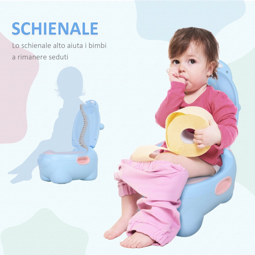 Vasino per Bambini Antiscivolo Ippopotamo  Hippoo Blu